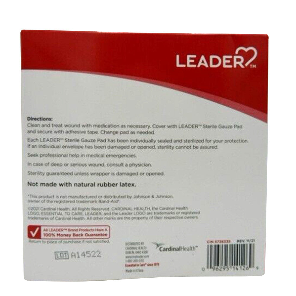 Leader Sterile Gauze Pads Large, 10 Ea