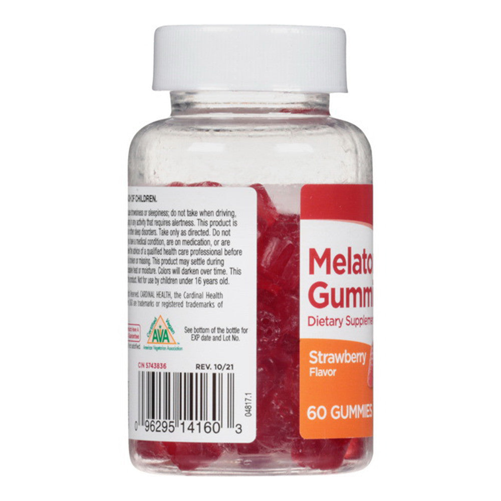 Leader Melatonin Gummies 10 Mg, Strawberry Flavor, 60 Ea