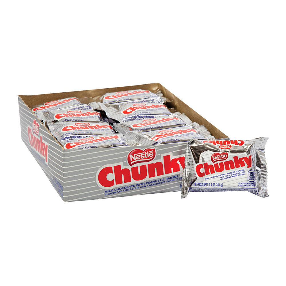 Nestle Chunky Chocolate Candy, 1.4 Oz, 24 Ea