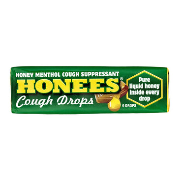 Honees Honey Menthol Eucalyptus Cough Drops 9 Lozenges, 24 Ea