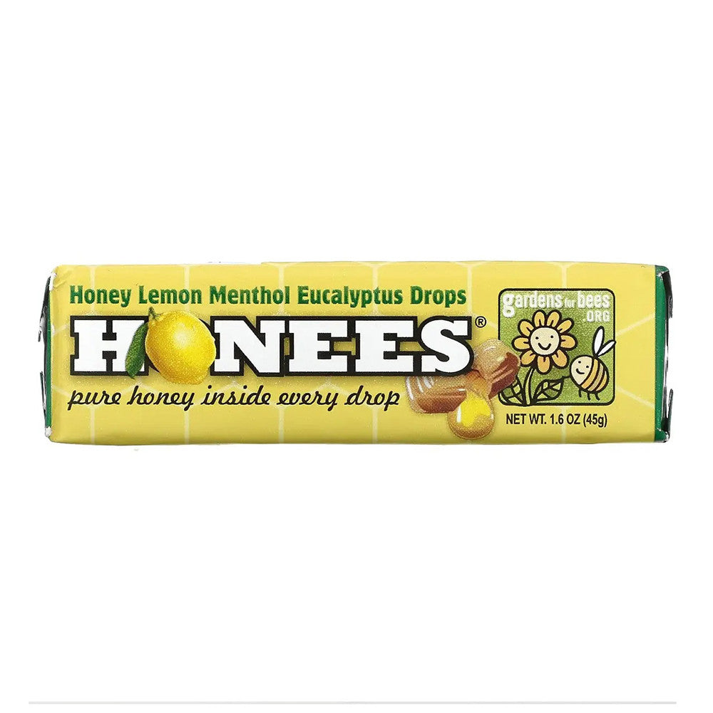 Honees Honey Lemon Menthol Drops 9 Lozenges, 24 Ea