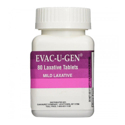 Evac-U-Gen Mild Laxative Tablets, Specially For Ages 55+, 80 Ea