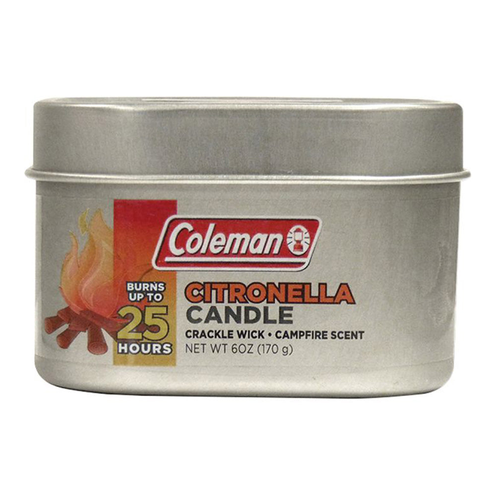 Coleman Citronella Candle with Wooden Crackle Wick Campfire Scent 6Oz (170g)