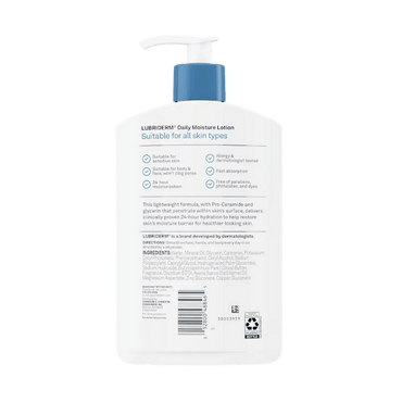 Lubriderm Daily Moisturizing Lotion, All Skin Types, 24 Oz