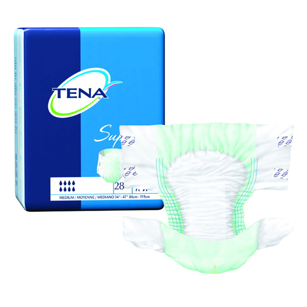 Tena Super Ultra Disposable Briefs Large 28Ea
