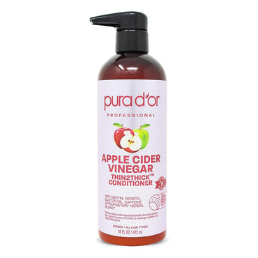 Pura D Or Thin 2 Thick Conditioner, Apple Cider Vinegar, 16 Oz