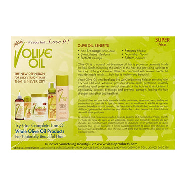Vitale Olive Oil Sensitive Scalp No-Lye Relaxer Kit, 1 Ea