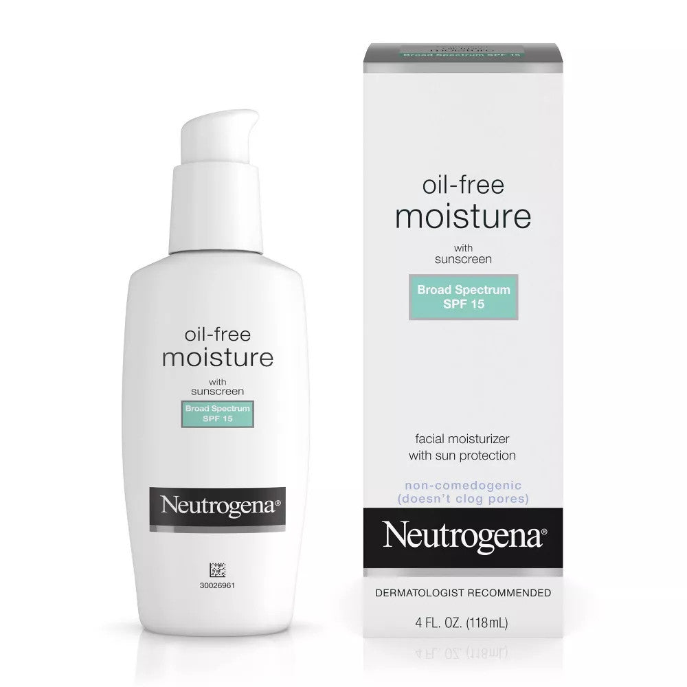 Neutrogena Oil-Free Facial Moisturizer With Uva And Uvb Sun Protection, Spf 15 - 4 Oz