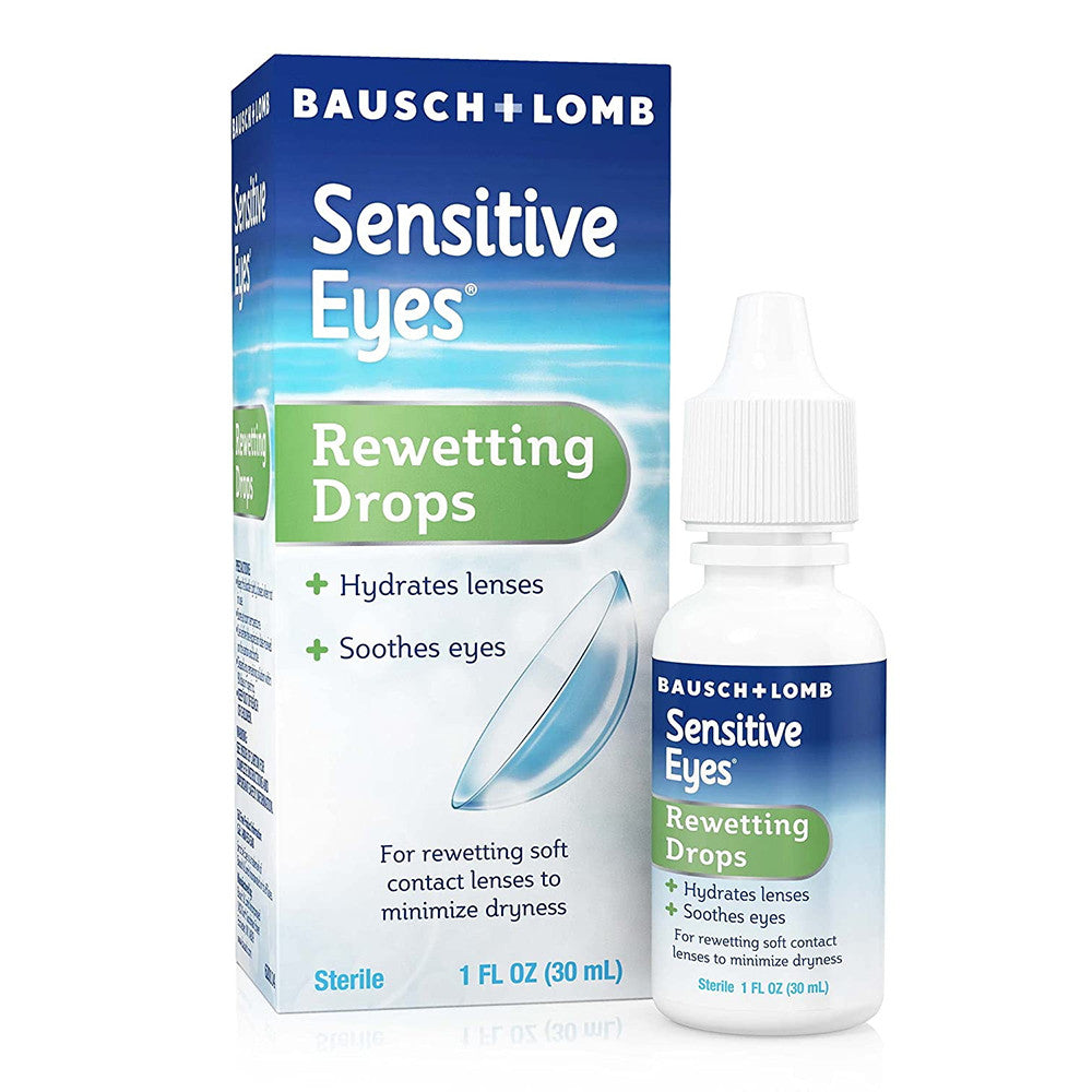 Sensitive Eyes Drops For Rewetting Soft Lenses To Minimize Dryness, 1 Fl Oz (30 Ml)