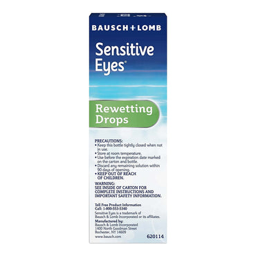 Sensitive Eyes Drops For Rewetting Soft Lenses To Minimize Dryness, 1 Fl Oz (30 Ml)