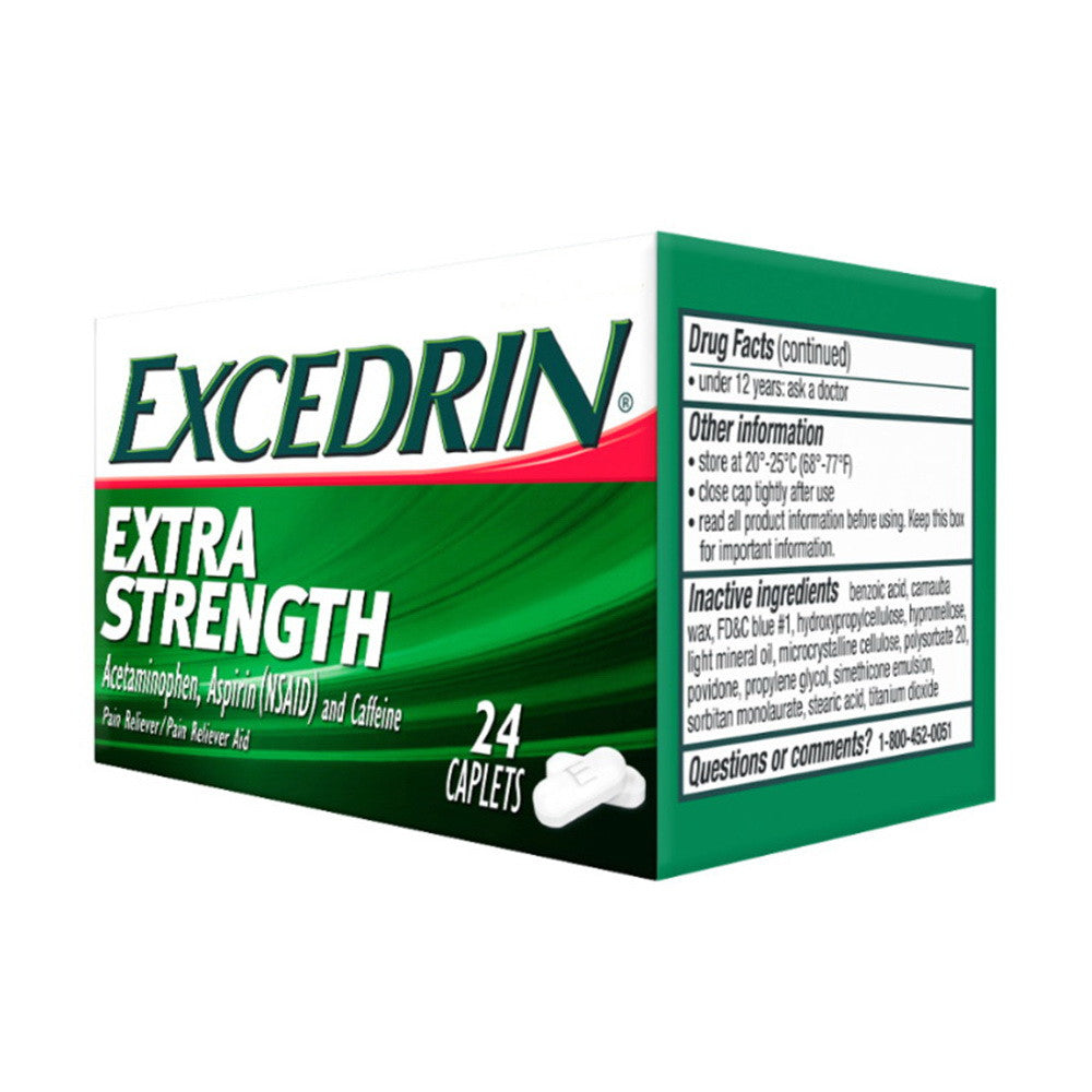 Excedrin Extra Strength for Headache and Pain Relief Caplets, 24 Ea