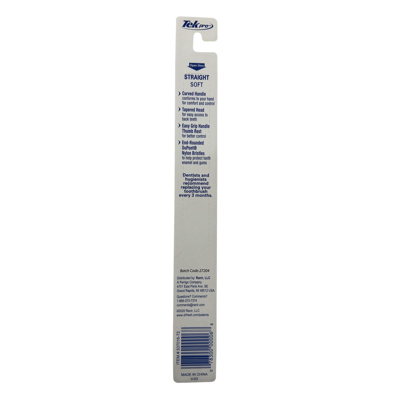 Tek Professional Soft Full Head Straight Toothbrush, 1 Ea
