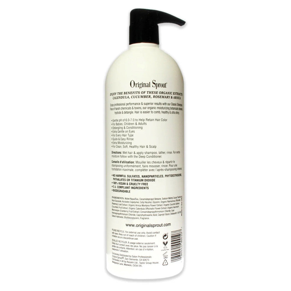 Original Sprout Natural Classic Shampoo For Babies and Up, 33 Oz