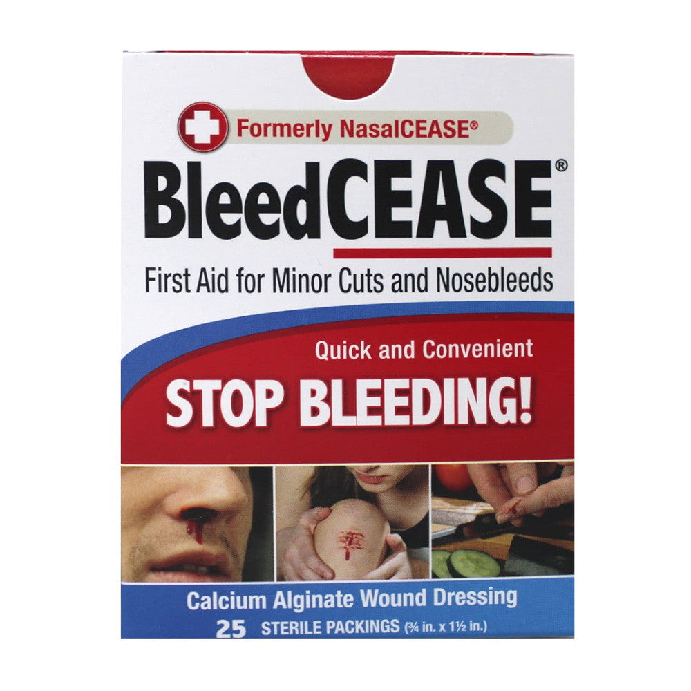 Bleedcease First Aid For Cuts And Nosebleeds, Sterile Packings, 25 Ea