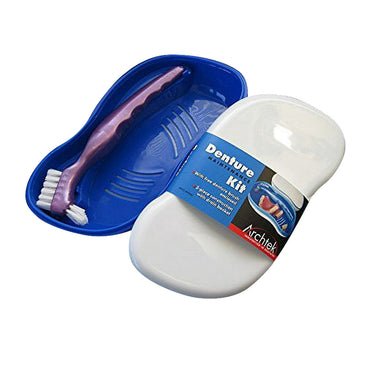 Archtek Denture Maintenance Kit With Brush, White, 1 Ea