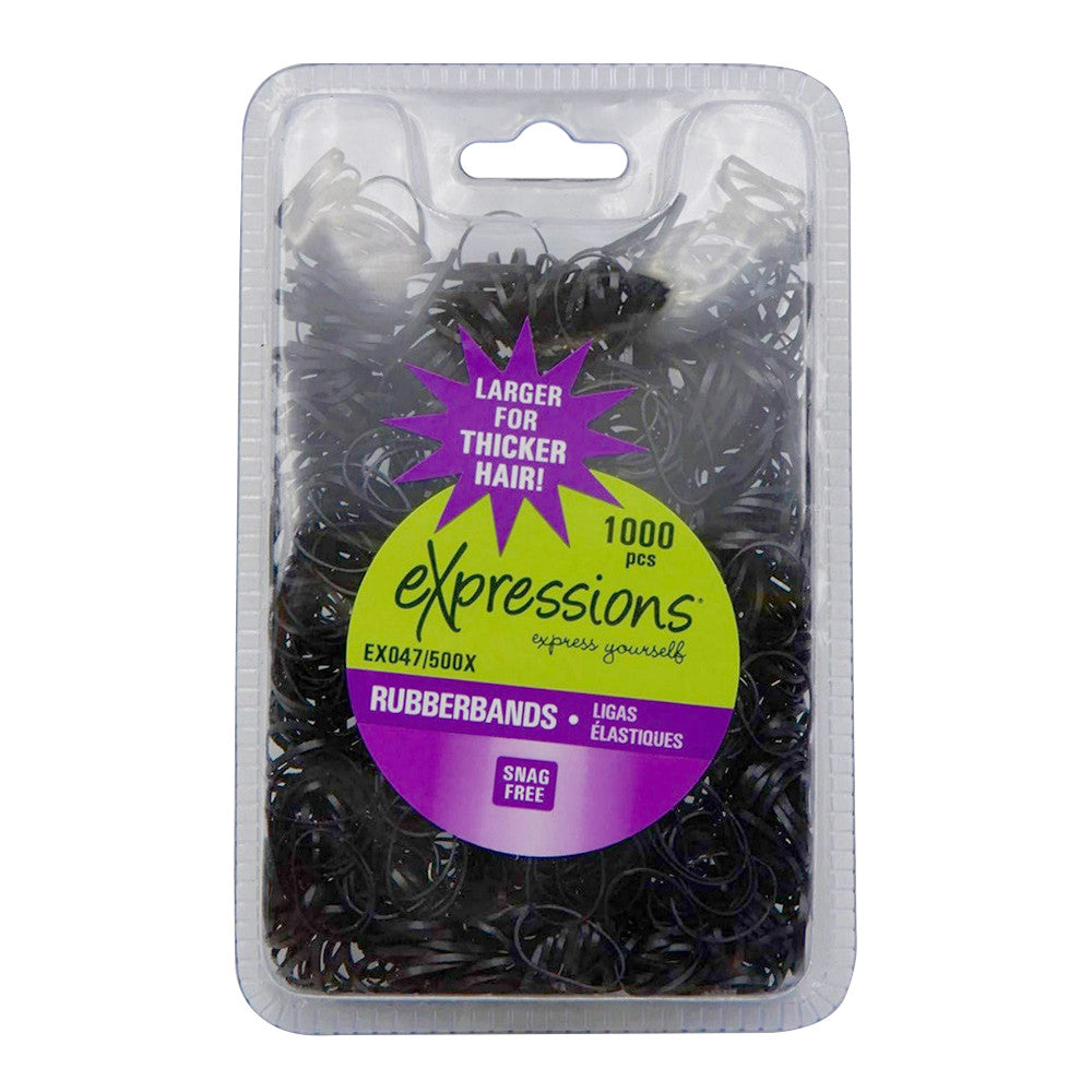 Expressions Hair Rubberbands, 100 Ea