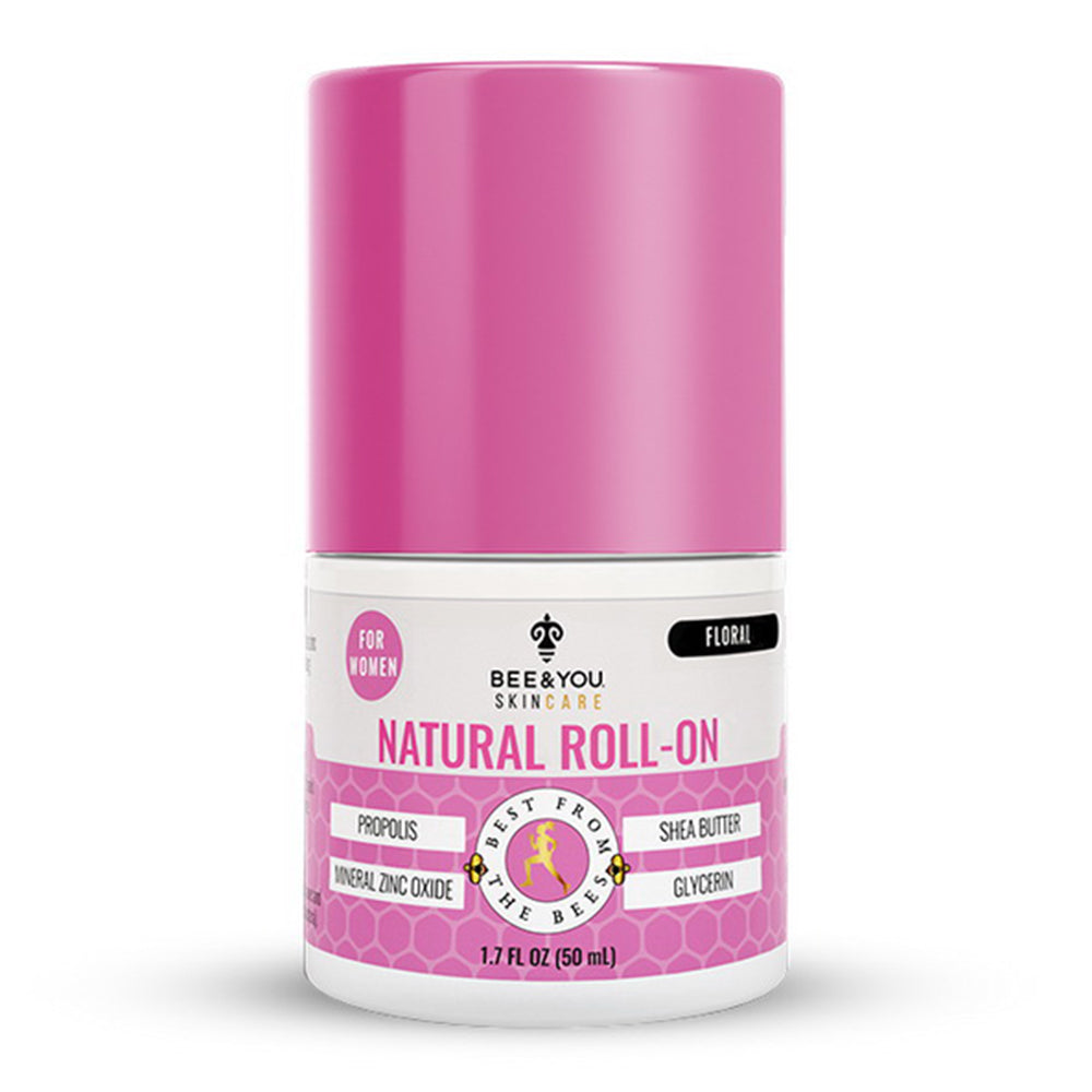 Bee and You Roll On Deodorant for Women Floral Long Lasting Odor Control 1.7Oz (50ml)
