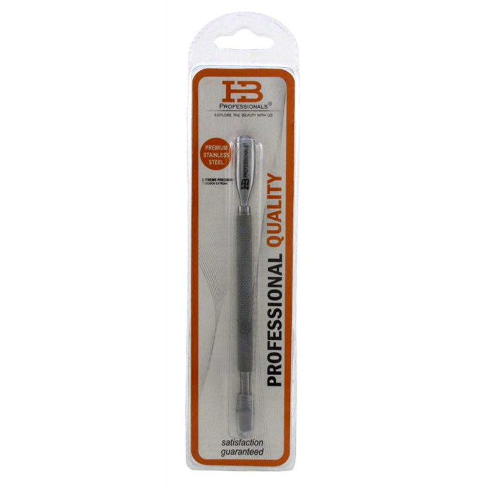 HB Professional Cuticle Pusher Dual Ended Premium Stainless Steel Extreme Precision 1Ea