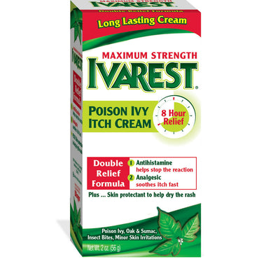 Ivarest 8 Hour Maximum Strength Anti-Itch Cream, 2 Oz