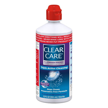 Alcon Clear Care Cleaning and Disinfection Solution with Lens Case, Clear, 12 Oz, 2 Ea