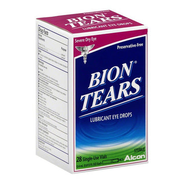Alcon Bion Tears Lubricant Eye Drops, Single-Use Vials, 28 Ea