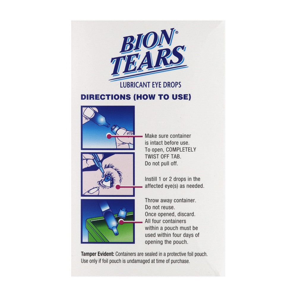 Alcon Bion Tears Lubricant Eye Drops, Single-Use Vials, 28 Ea