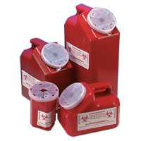 Kendall Portable Phlebotomy Sharps Container With Lid, Model: 31143657 - 1 Qt