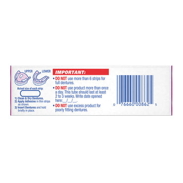 Fixodent Denture Adhesive Cream, Original, Strong And Long Hold - 0.75 Oz