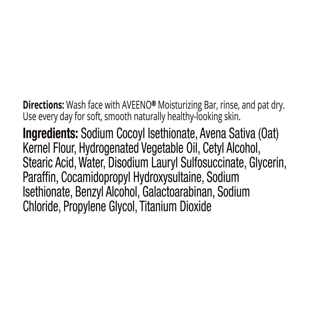 Aveeno Moisturizing Bar For Dry Skin, 3.5 Oz
