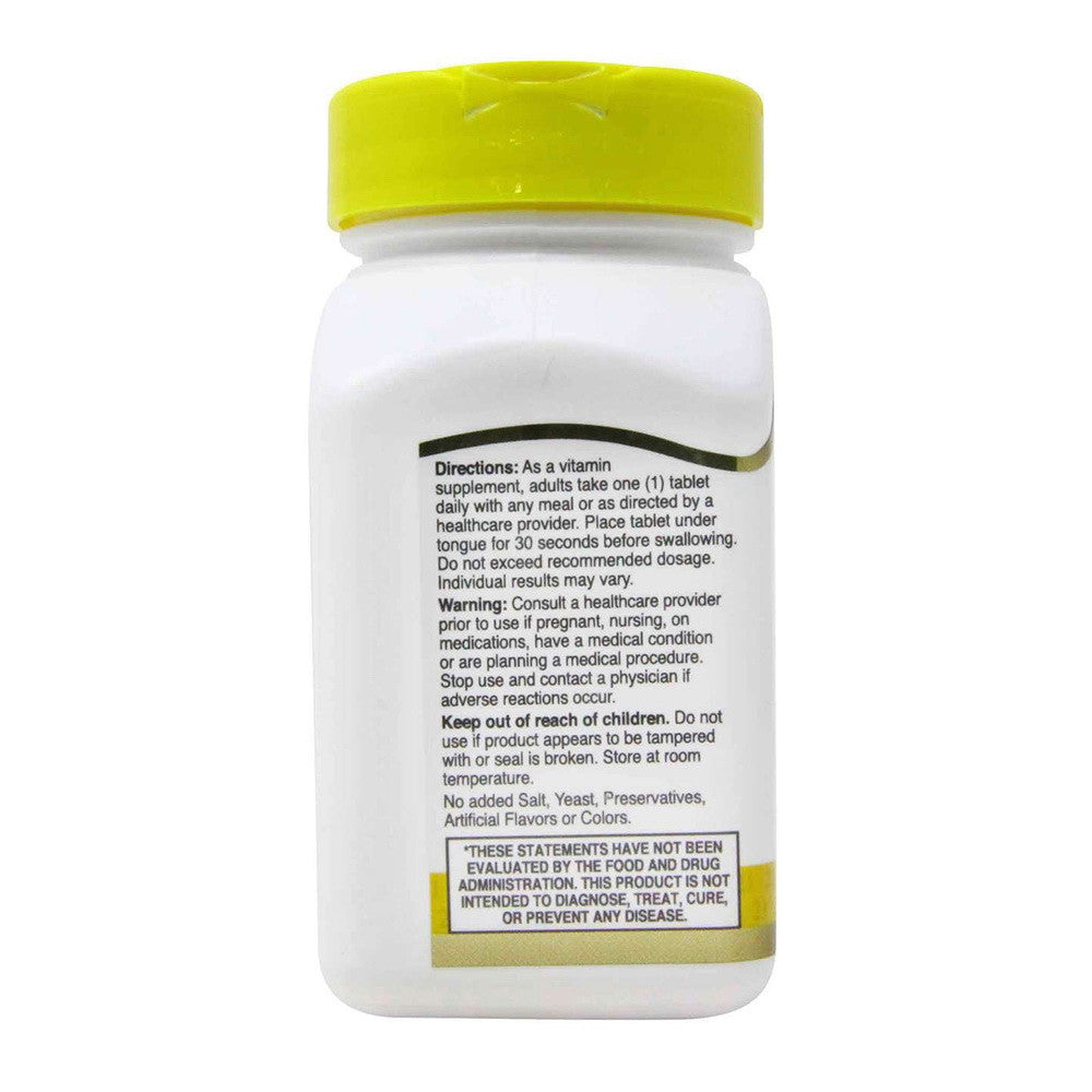 21St Century Sublingual Vitamin B-12 5000 Mcg Tablets - 110 Ea