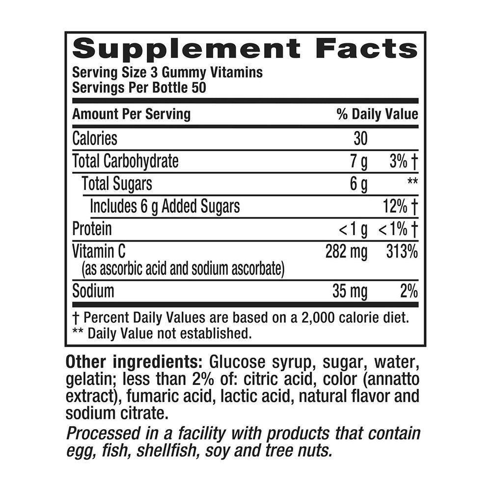 Vitafusion Power C, Immune Support Adult Vitamin Gummies, 150 Ea