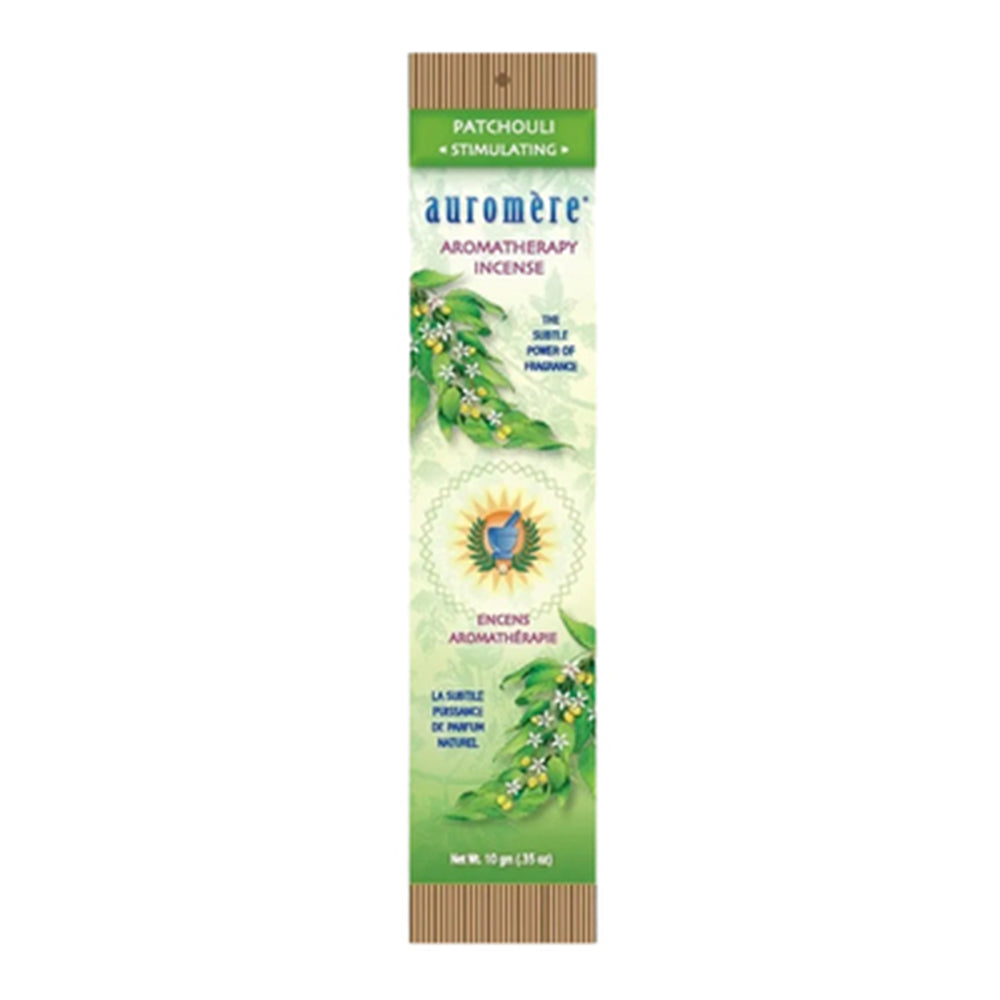 Auromere Aromatherapy Incense Patchouli for Stimulating Aroma 0.35Oz (10g)