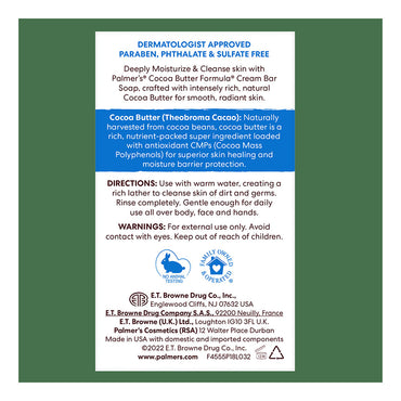 Palmers Cocoa Butter Cream Bar Soap With Vitamin E- 4.7 Oz