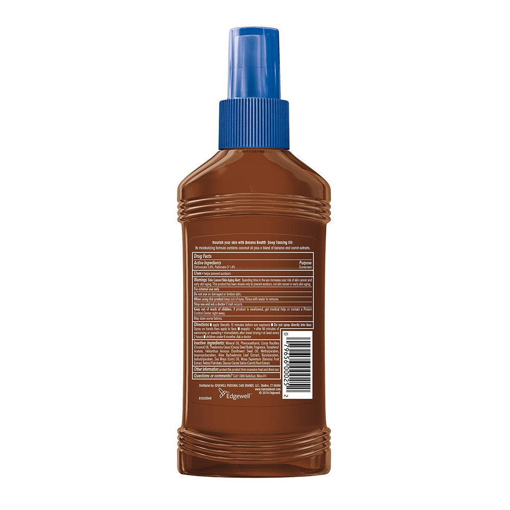 Banana Boat Deep Tanning Oil Sunscreen Pump Spray, SPF 4, 8 Oz