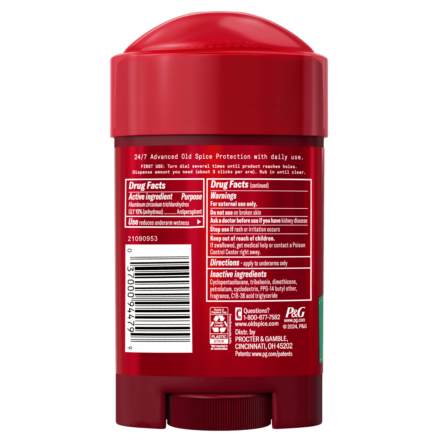 Old Spice Sweat Defense Antiperspirant, Pure Sport Plus, 2.6 Oz