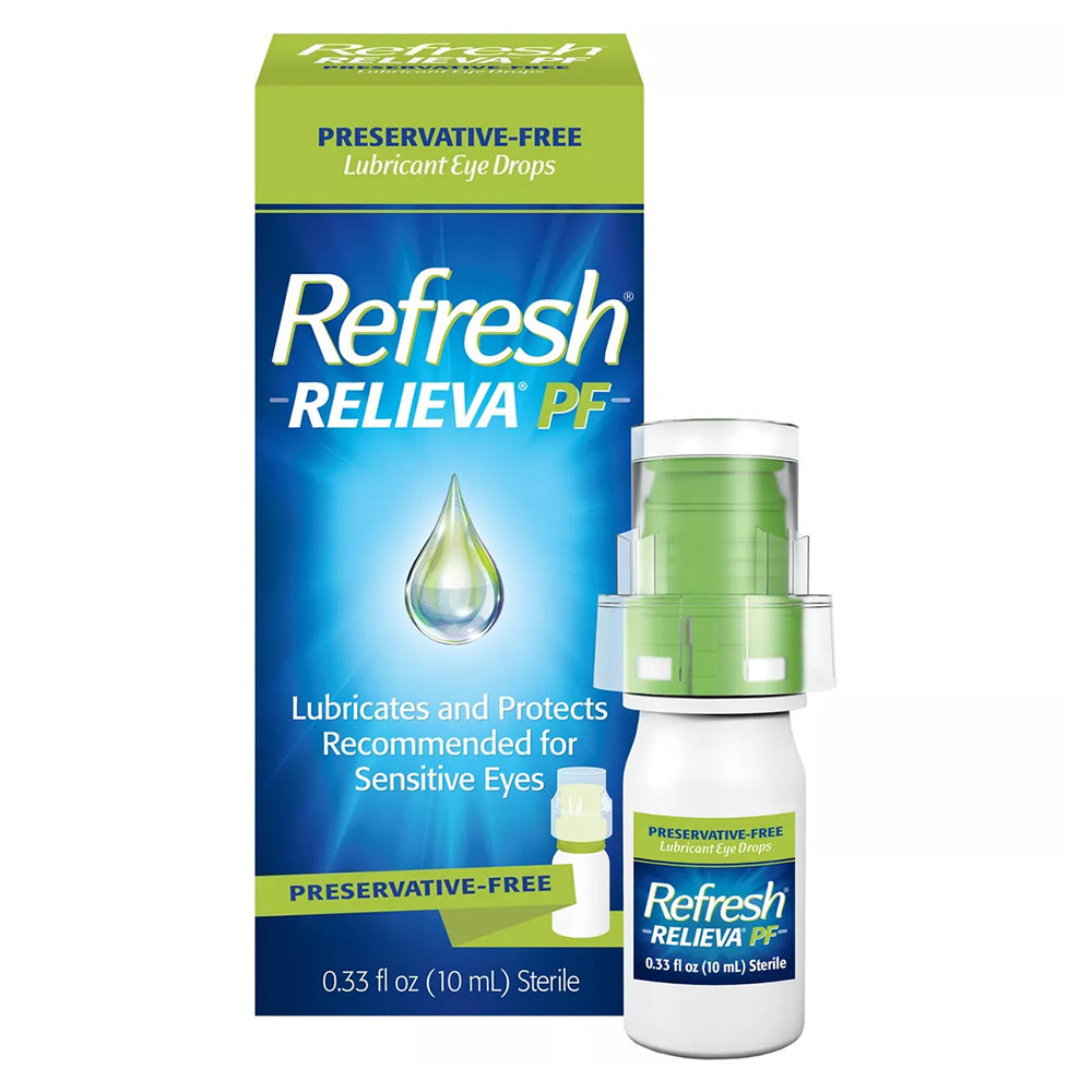 Refresh Relieva PF Preservative Free with Moisturizing Relief Eye Drops 0.33Oz (10ml)