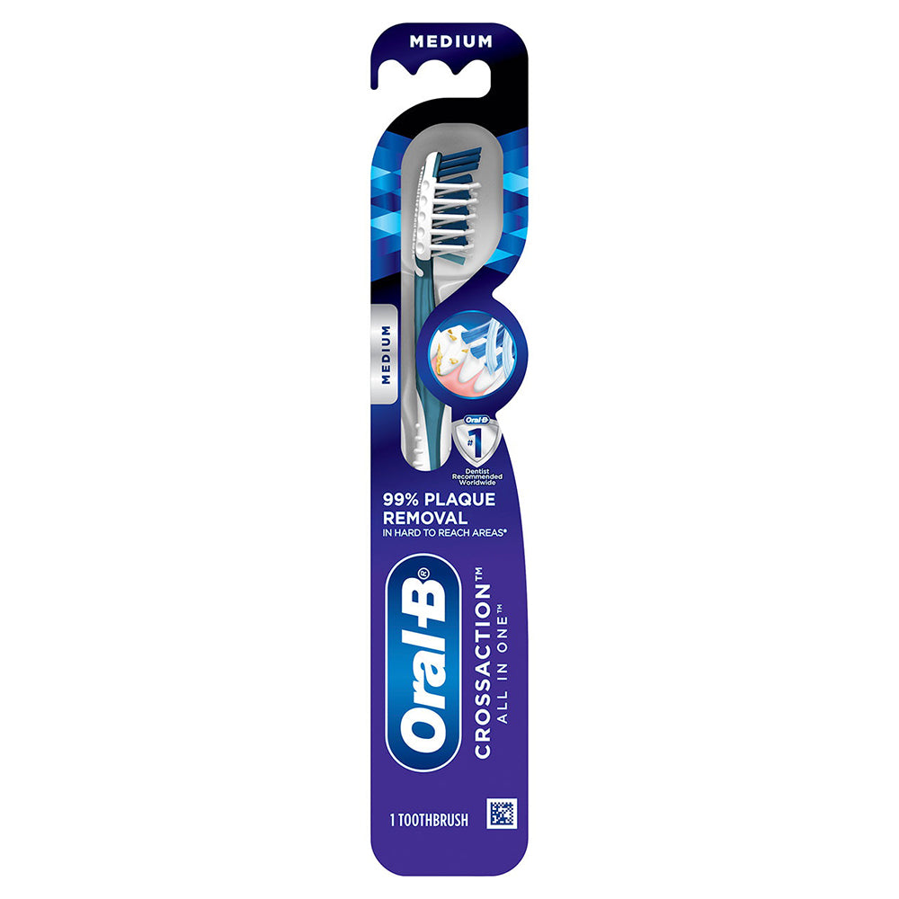 Oral B CrossAction All In One Toothbrush Medium with Power Tip Bristles 1Ea