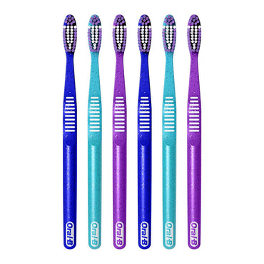 Oral-B Bright and Clean Toothbrush Pack, Medium, 6 Ea