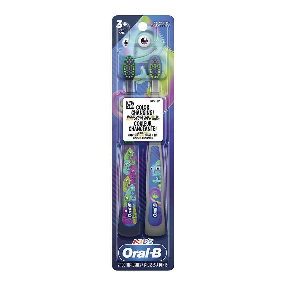 Oral B Kids Color Changing Manual Toothbrush, Extra Soft, 2 Ea