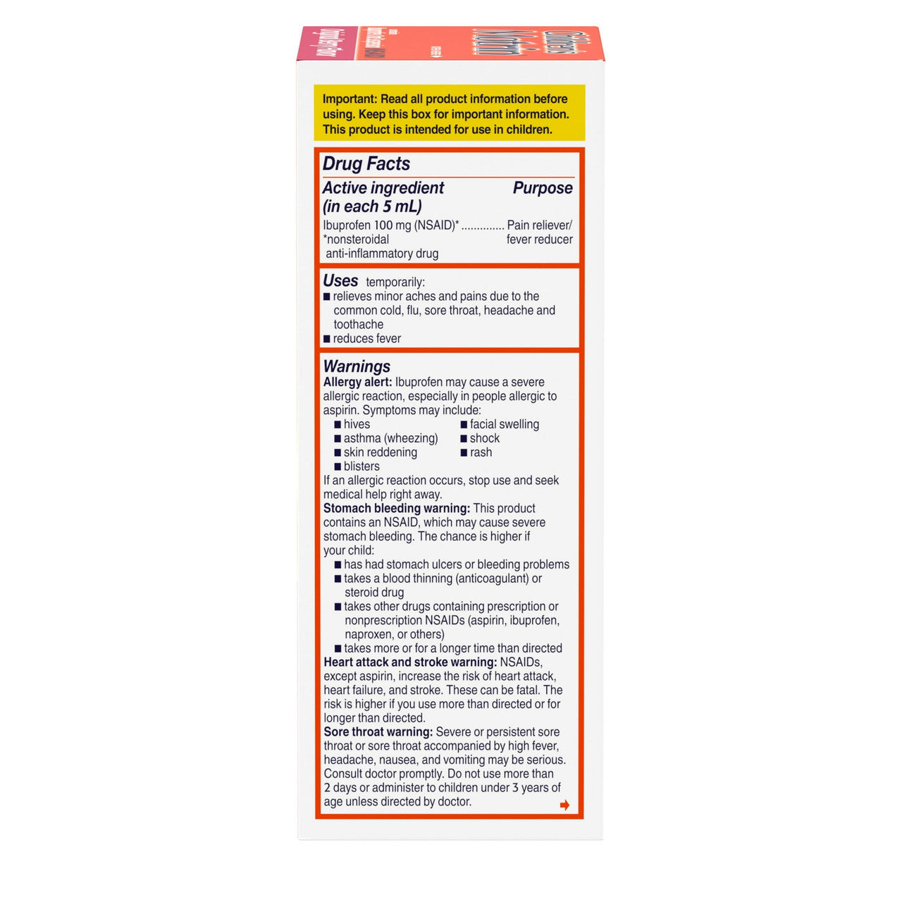 Motrin Childrens Ibuprofen Oral Suspension, Original Berry, 4 Oz