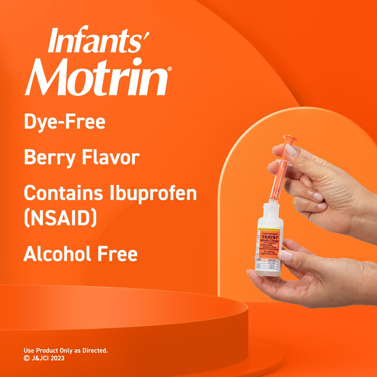 Motrin Infants Oral Suspension Berry Drops, Dye-Free - 1 Oz