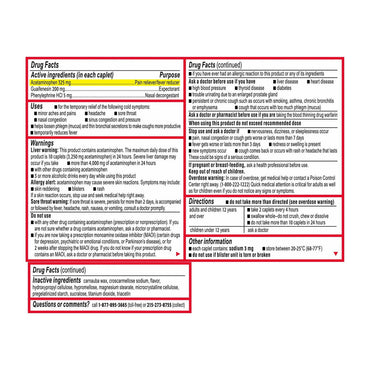 Tylenol Cold Head Congestion Severe Caplets For Adults, 24 Ea