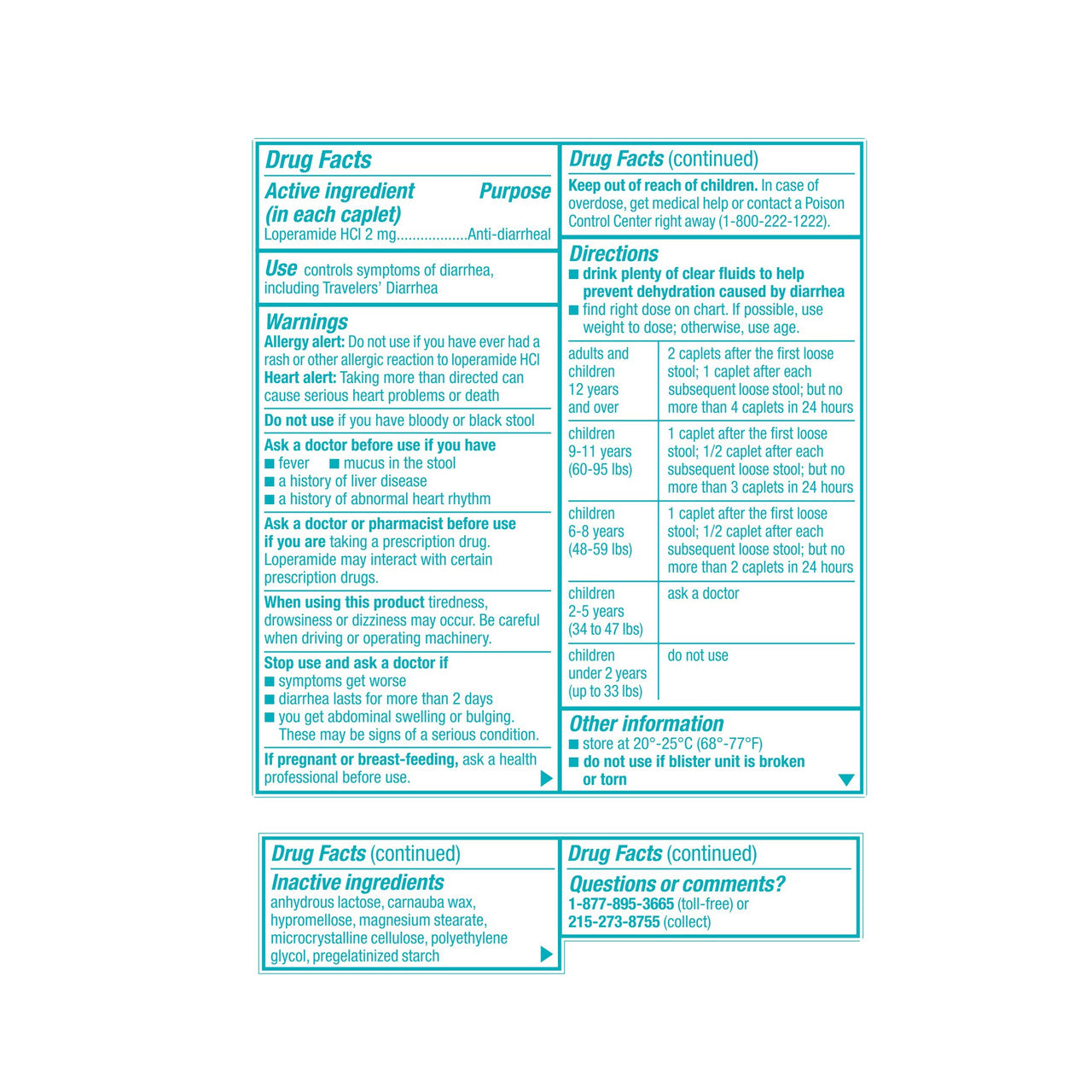 Imodium A-D Anti-Diarrheal Caplets, 6 Ea