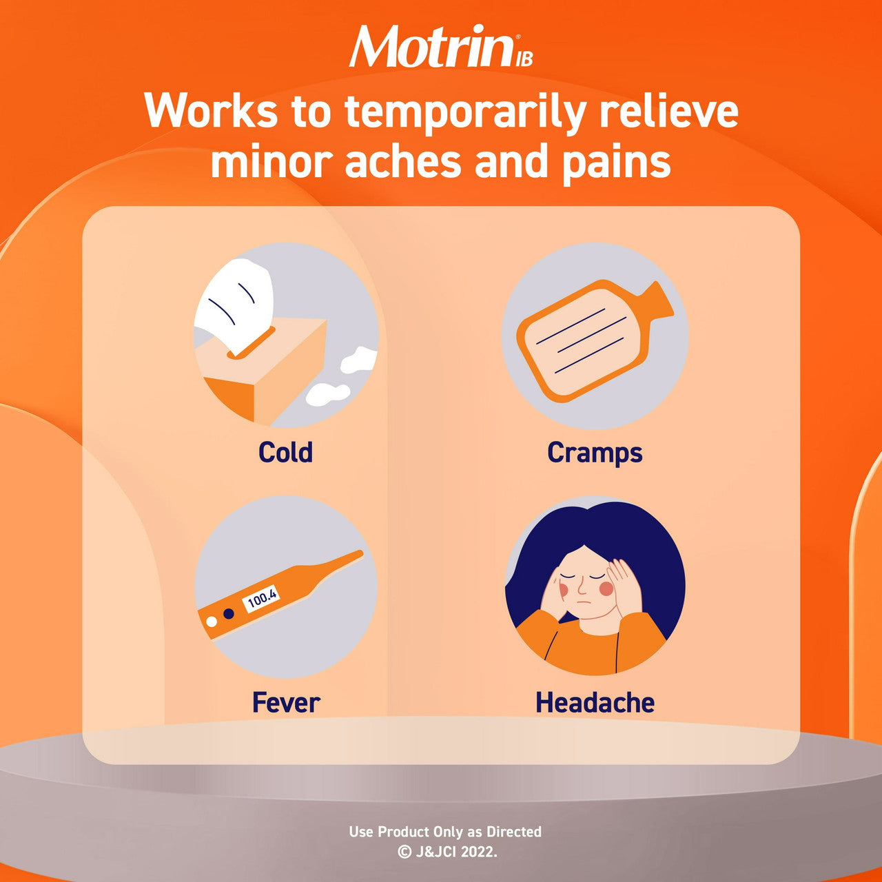 Motrin Ibuprofen 200Mg Liquid Capsule Gels, Pain Reliever/ Fever Reducer - 20 Ea