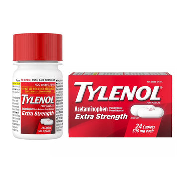 Tylenol Extra Strength Pain Reliever And Fever Reducer Caplets, 24 Ea