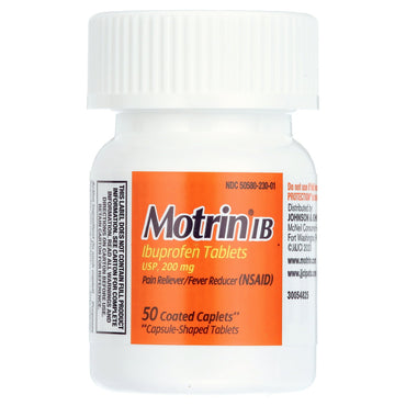 Motrin Ibuprofen Usp 200 Mg Pain Relief Tablets - 50 Ea