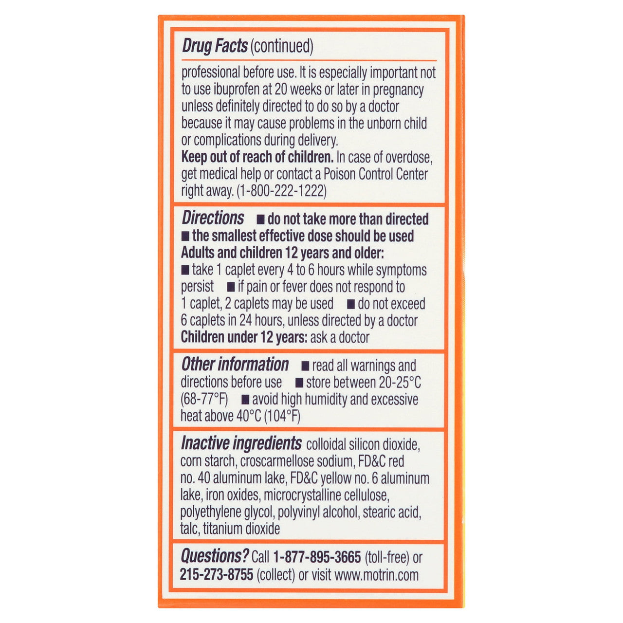 Motrin Ibuprofen Usp 200 Mg Pain Relief Tablets - 50 Ea