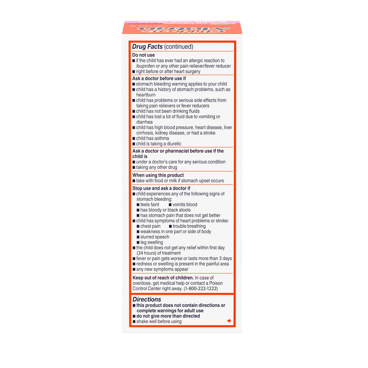 Motrin Childrens Oral Suspension Fever Reducer, Bubble Gum Flavor, 4 oz