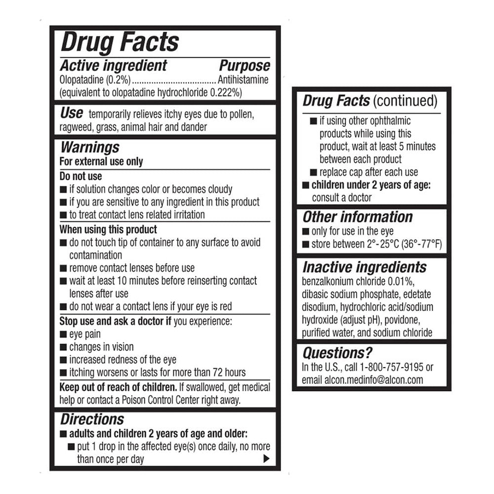Alcon Pataday Once Daily Relief Eye Drops, 0.085 Oz