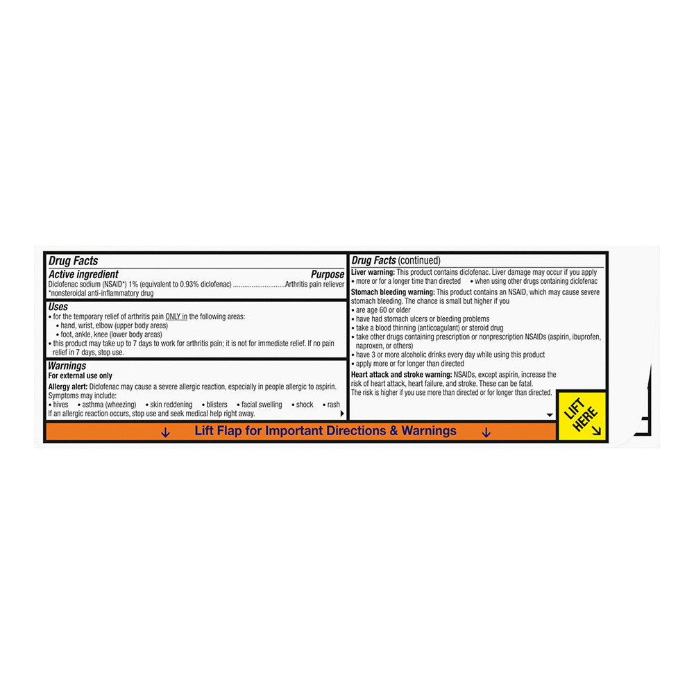 Voltaren Diclofenac Sodium Topical Arthritis Pain Relief Gel, 3.5 Oz